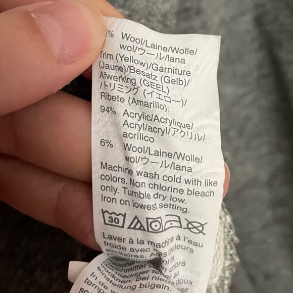 Madewell Embroidered-Trim Crop Sweatshirt Grey Size Small - Picture 7 of 7